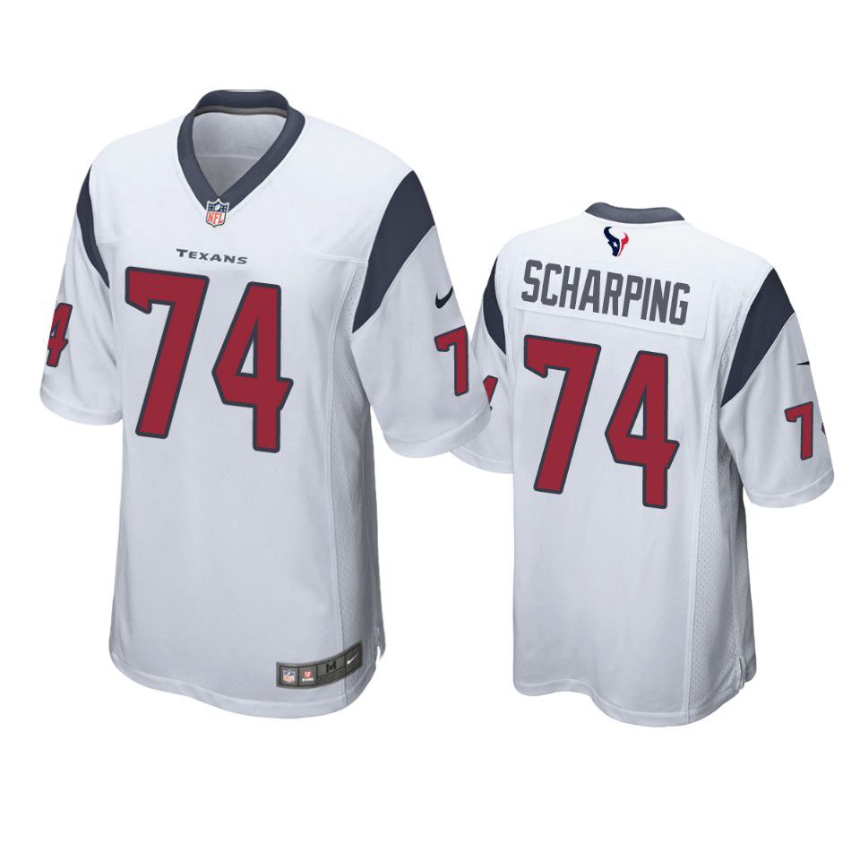 Men Houston Texans #74 Max Scharping Nike White Game NFL Jersey->houston texans->NFL Jersey